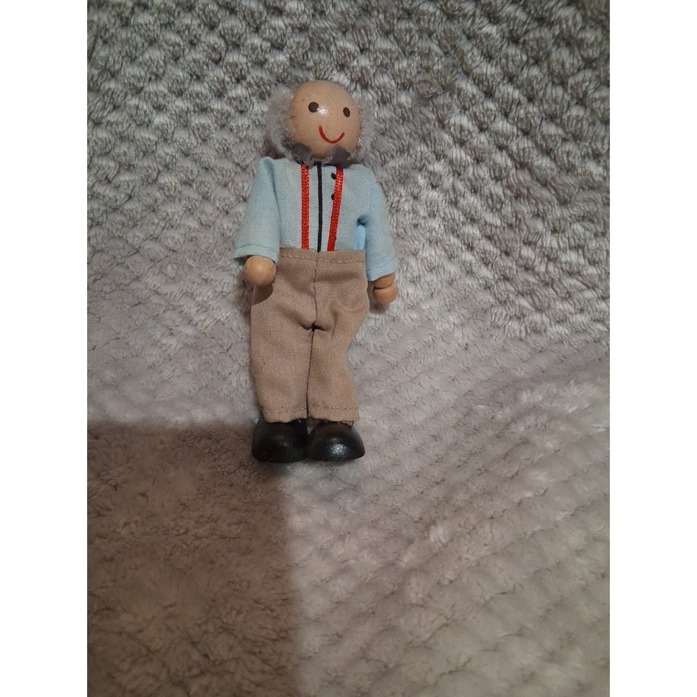 KidKraft Doll House Grandpa Wooden Doll 4.5" Tall Posable